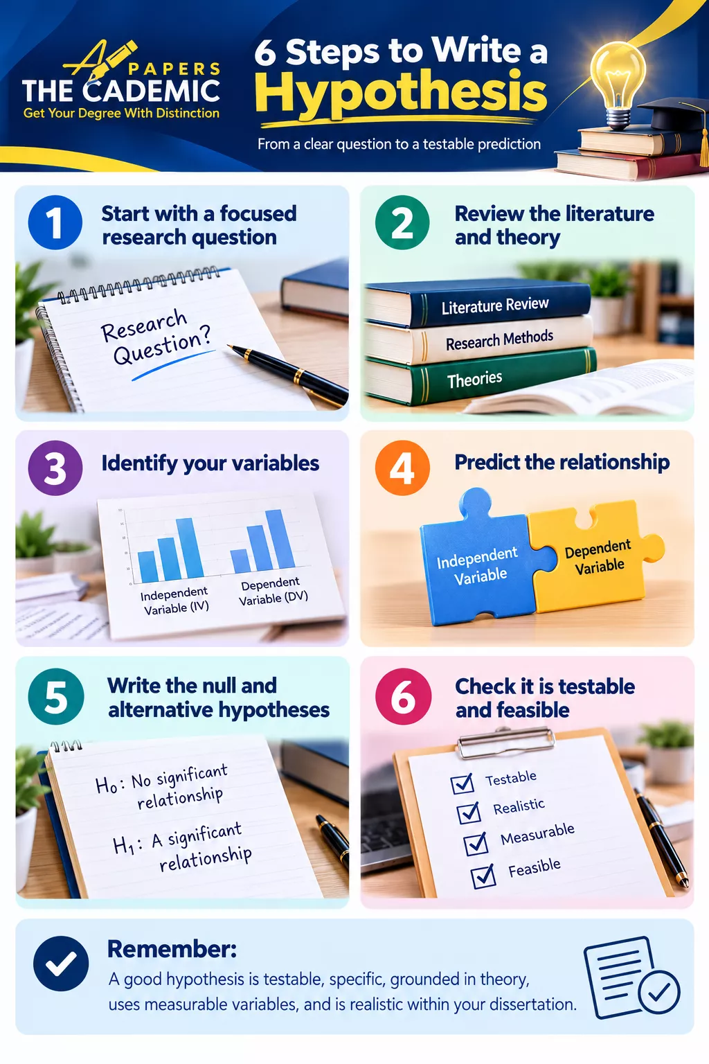 How to write a hypothesis in 6 steps